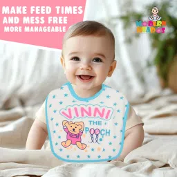 modern heados DAILY USE COTTON REUSABLE BIBS AND NAPPY COMBO (PACK OF 12) (Multicolor) image 3