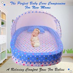 kwitchy aby Bedding Set Cotton Bed with Mosquito Net and Bumper Guard image 2