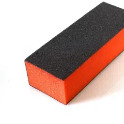 thr3e strokes Nail Art Shiner Buffer Block Orange Buffing Sanding File and 1 Nail Filer image 2