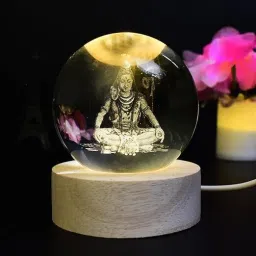 LED 2.4 Inch Wooden Base Lamp for Home Decoration (Shiv Ji) Table Lamp-picture-34