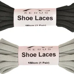 XERUS Shoe Laces Round Black Light Grey 150cm shoe lace for Boot sport Hiking shoes Shoe Lace-image-87