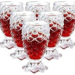 (Pack of 6) Crystal Clear Pineapple Shaped Juice Glass, Drinking Glass Glass Set Water/Juice Glass-image-70