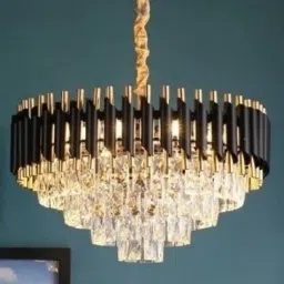 500 MM Black Mamra LED Crystal Chandelier Light For Living Room Bed Room Hall Chandelier Ceiling Lamp-image-34
