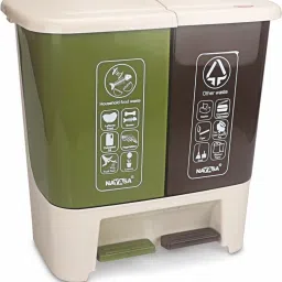 2 IN 1 Bold Waste Bin | Seperate Pedals | Dry and Wet Waste Bin | Plastic Dustbin-picture-13