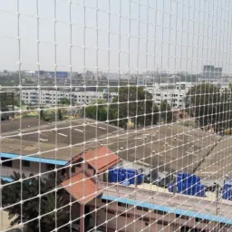 riddhi siddhi Pigeon Control Anti Bird Net 6 Foot X 4 Foot In 24 Sq.Ft White Color Camping Net image 2
