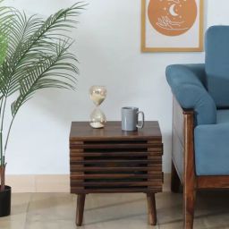 woodsworth from pepperfry Andorra Sheesham Wood Bed Side Table In Scratch Resistant Provincial Teak Finish-picture-1