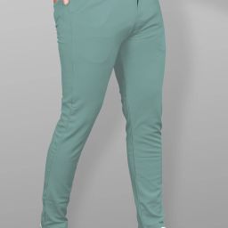 Slim Fit Men Green Lycra Blend Trousers-image-20