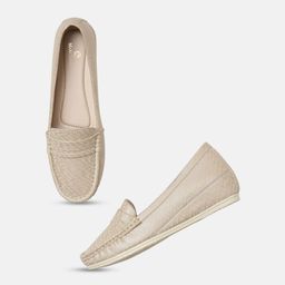 Marc Loire Women Textured Round Toe Loafers-image-82