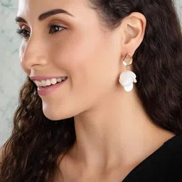 Rubans Voguish Set Of 2 Gold-Plated Beaded Circular Half Hoop Earrings-1