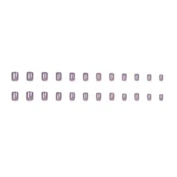 Lick 24 Pcs Artificial Reusable Oval Nail Extensions with Application Kit - Lavender image 5