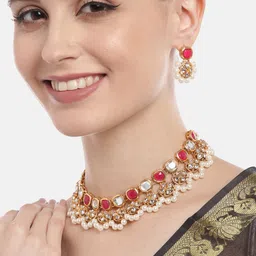 Aadvik Designs Gold-Plated Jewellery Set-18