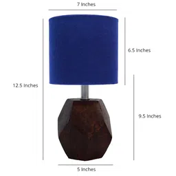 Pinecraft INTERNATIONAL Blue Table Lamp With Shade image 4