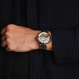 EARNSHAW Men Skeleton Dial Analogue Automatic Motion Powered Watch ES-8266-44 image 2