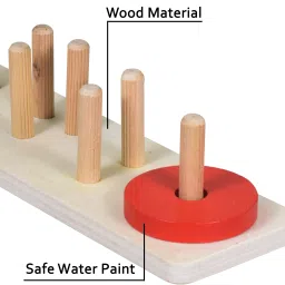 wishkey Wooden Intellectual Geometric Shape Matching Five Column Blocks Educational & Learning Toys image 3