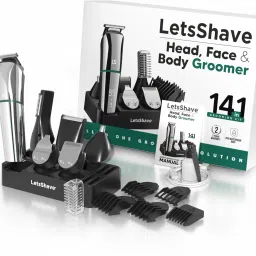 LetsShave Face and Body Groomer for Men Fully Waterproof Body Groomer 90 min Runtime 12 Length Settings-image-33