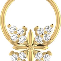 avsar Amrita 14kt Cubic Zirconia Yellow Gold Nose Wire-image-15