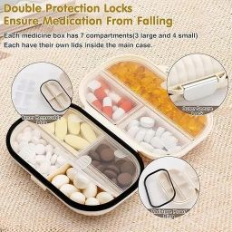 7 KRUPANIDHI, Travel Pill Box丨Portable Medicine Box Pill Box-40