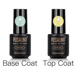 ROSALIND Set of Top Coat & Base Coat UV LED Gel Nail Polish 7 ml Each-21