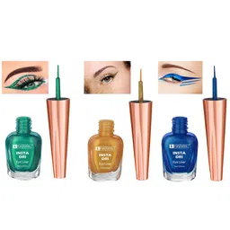 krayons Set of 3 Insta Dri Sparkling Waterproof Eye Liners - 7 ml Each image 2