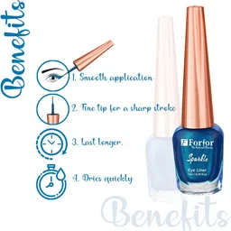 FORFOR Set of 4 Sparkle Water-Proof Sensational Liquid Glitter Eyeliners - 7 ml each image 4