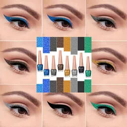 FORFOR Set of 4 Sparkle Water-Proof Sensational Liquid Glitter Eyeliners - 7 ml each image 5