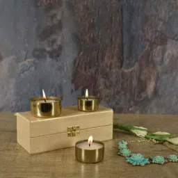 manor house Roshni Gold Iron (Set of 3) Scented Jar Candle-picture-27