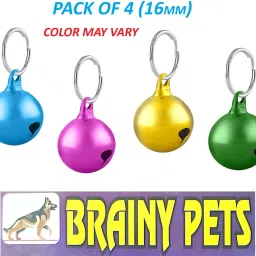 COLOURED 4 BELL FOR PET Collar, PARTY, Training Jingle Bell Collar Pendant(16mm) Bell Dog & Cat Collar Charm-image-5