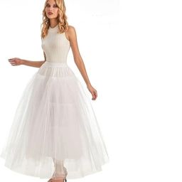KCM FASHION 2-LAYER-A-WHITE Net Petticoat-image-97