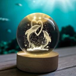 3D Crystal Ball Table Lamp with Wooden Base Table Lamp-image-90
