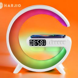 Harjio Ambient RGB lights, Party Bluetooth Speaker-Wireless Charger-Alarm Clock 5 W Bluetooth Laptop/Desktop Speaker-image-20