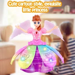 gobaby Rotating Princess Toy with Flashing Lights & Sound Bump and Go Action Doll image 5