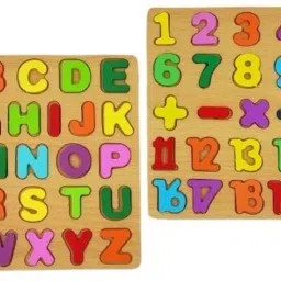 wooden Capital alphabet(ABC) and Number puzzles for children-38