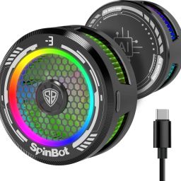 SpinBot IceDot MAG V1 semiconductor Magnetic Mobile Cooler |15W | RGB Lights| with Clip Gaming Accessory Kit-21