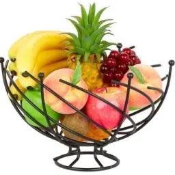 Wired Fruit Basket Tier Steel Fruit Basket for Dining Table Iron Fruit & Vegetable Basket-image-82