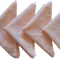 Vissage Pack of 4 Handkerchiefs (Women) : Cotton ["Peach"] Handkerchief-image-43