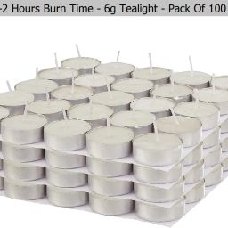 True Decor 1.5-2 Hrs Burning White Unscented Tealight Candles Pack Of 100 Candle-image-29