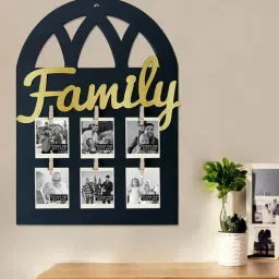 art street Window Style MDF Family Photo Frame with Golden Acrylic with Clips-picture-24