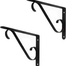 8 Inch Decorative Shelf Brackets Pack of 2, Heavy Duty Metall Shelf Supports, Right Angle Shelving Hardware 20.32*10.16 Shelf Bracket-37