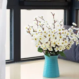 White Peach Blossom Artificial Flower-picture-0