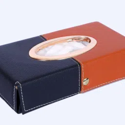 Chrom-Black-Tan Tisue Box Leatherete-27 Vehicle Tissue Dispenser-image-87