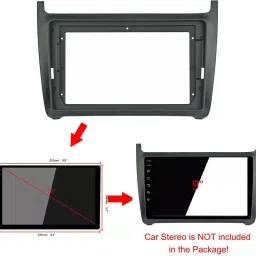 audio wheels Universal Car Stereo Frame for Polo – Compatible with All 9" Android Players Media Player Frame image 4
