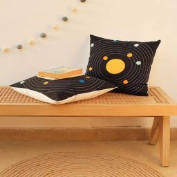 house this Multicolor 100% Cotton Abstract 16x16 inches Cushion Covers (Set of 2)-picture-25