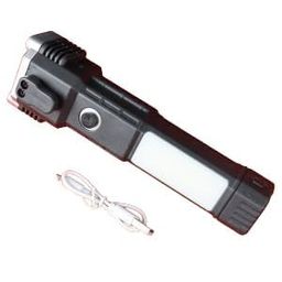 Grevora Torch Light High-Ultra-Bright Performance Mini Torch Light, LED Rechargeable Torch Flashlight,Long Distance Beam Range Car Rescue Torch with Hammer Window Glass and Seat Belt Cutter Built image 3