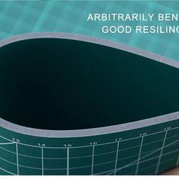 Qatalitic Flexible Cutting Mat, A2 Size (23 X 17 inch), Self-Healing, 5 Layered, Double Sided with Marked Pattern and Grids (Green) Polyvinyl Chloride image 4