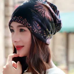 Woven, Solid, Self Design Skull Cap-11