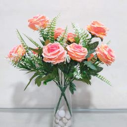 SAF 5H Artificial Rose Flowers Bunches for Vase Silver Rose Artificial Flower-image-11