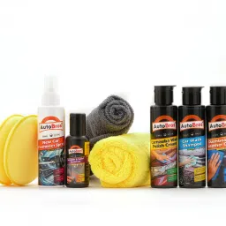 Car Care Kit, Dashboard Polish, Shampoo, Car Wax, Freshener, Scratch Remover, 2 Cloth, 2 Pads Combo-image-28
