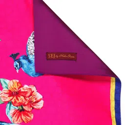 SEJ by Nisha Gupta Set of 6 Pink Printed Cotton Table Placemats and Runner image 4