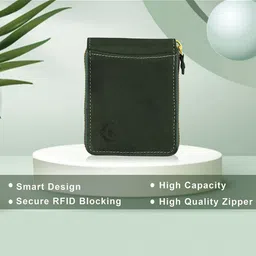 LORENZ Leather Zip Around Wallet image 4