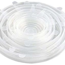 Silicone Stretch Lids, Set of 6 Multi Size, Multipurpose, Reusable Silicone Lids 10 inch Lid Set-26